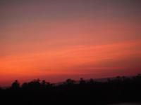 sunset on the river nile