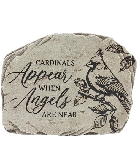 Cardinals Appear Garden Stone
