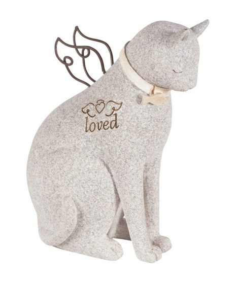 Faithful Angel Cat figurine