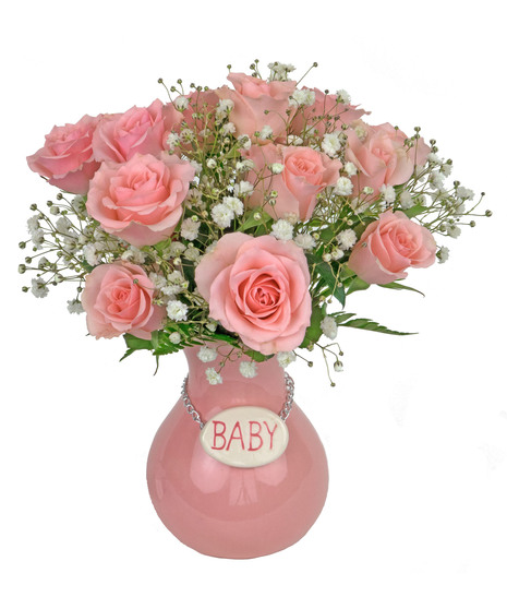 A lovely gift to send to the hospital or home to celebrate the arrival of a new baby girl!
