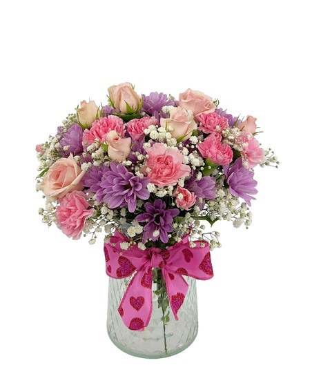 Red and white or lavender and hot pink, two affordable sizes, you choose the perfect color for all of your Sweethearts. 