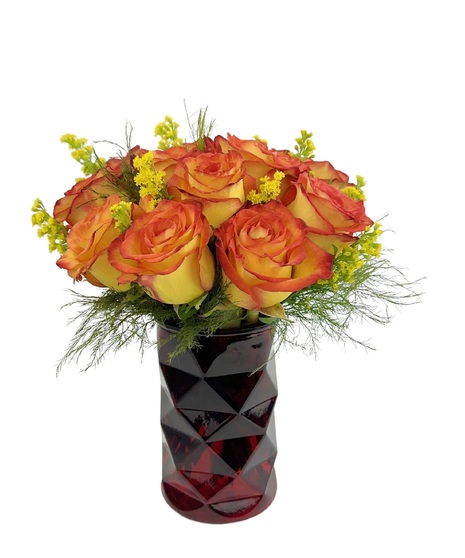 Hearts on Fire bi color roses will make her day!