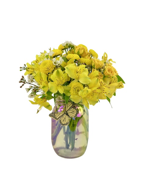 4 colors, with spray roses, alstromeria, buttons and ranunculus.