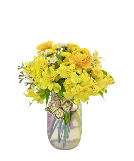 4 colors, with spray roses, alstromeria, buttons and ranunculus.