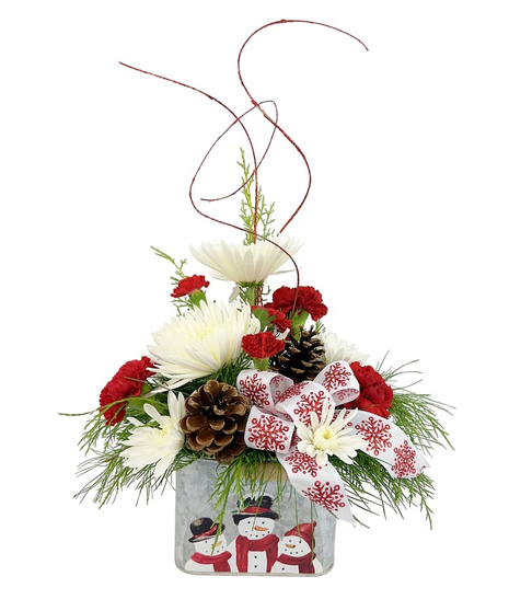 Carnations and Cremones are mixed together in a tin.