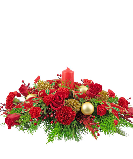 This centerpiece will make a beautiful addition to your holiday table.