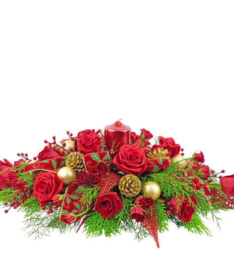 This centerpiece will make a beautiful addition to your holiday table.