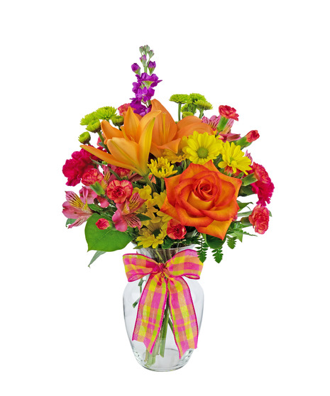 A classic and most beautiful  bouquet of fresh, colorful flowers for any occasion. 