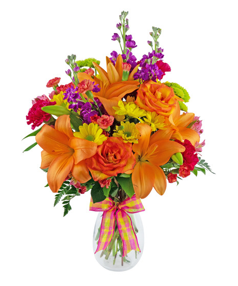 A classic and most beautiful  bouquet of fresh, colorful flowers for any occasion. 
