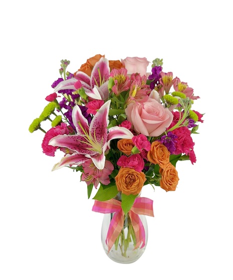 Warm summer colors in a cheerful arrangement.