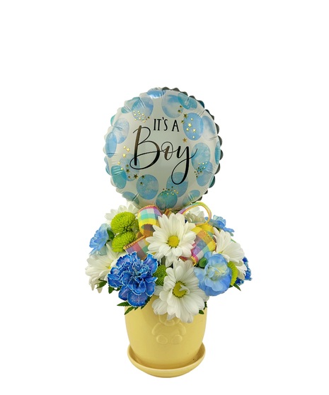 Shown for a boy, this arrangement is also available for girls