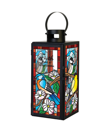 Faith - Stained Glass Lantern