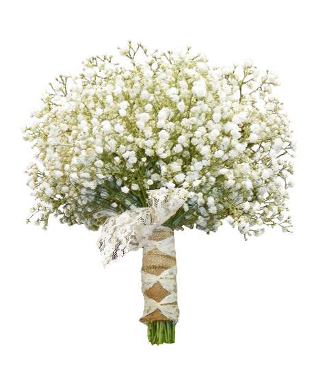 Faux Green and White Baby's Breath Flower Bouquet + Reviews