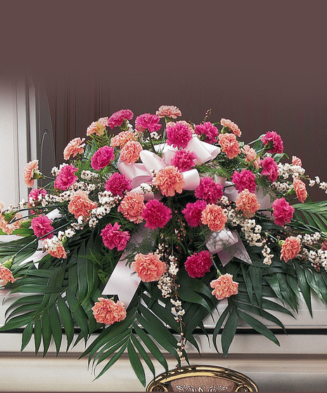 Cherish - Carnation Casket Spray