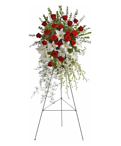 Classic Funeral Standing Spray – FormFloral