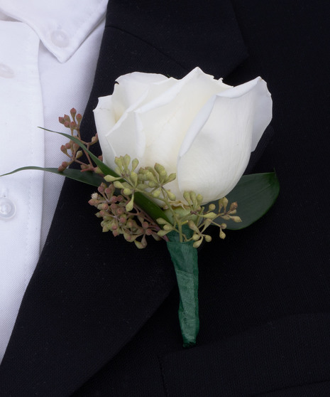 White Rose Boutonniere