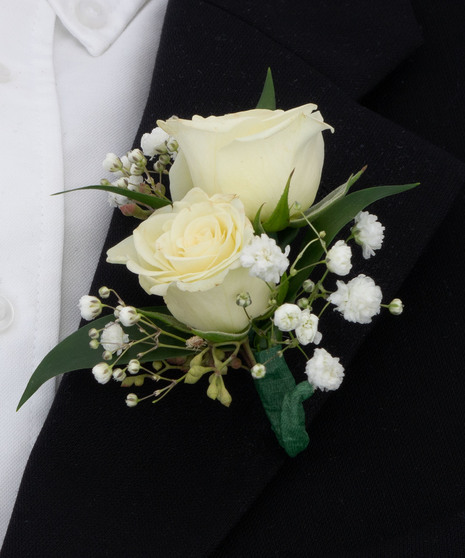 Ivory Rose Boutonniere