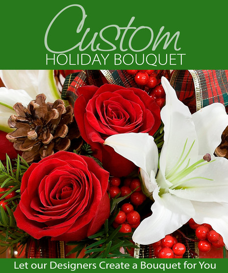 Custom Christmas Vased Bouquet