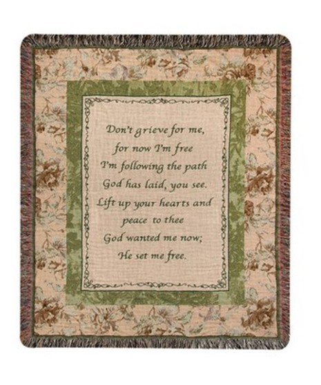 Afghan with the words 