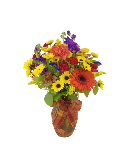 Celebrate the season with this classic combination of fall colors and flowers!