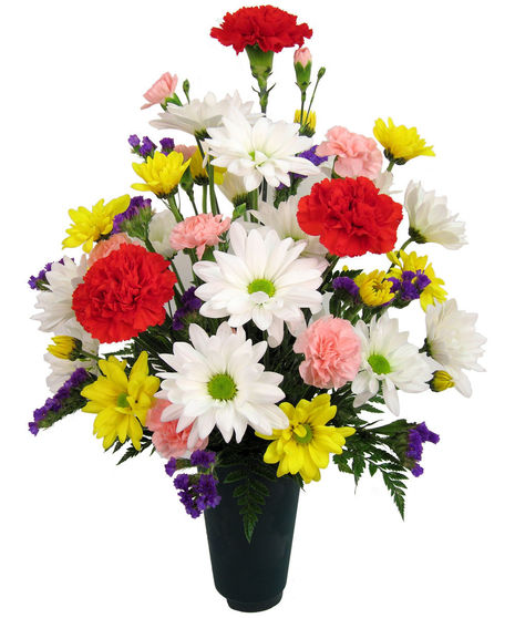 Cemetery Can - Fresh Mixed Flowers