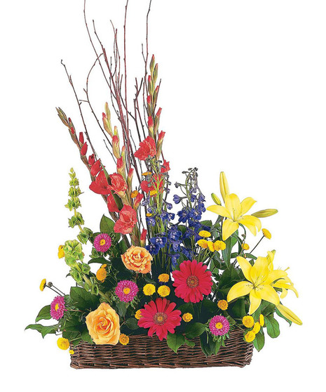 Heavenly Garden - Fresh Basket Arrangement