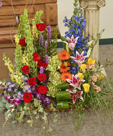Heavenly Garden - Fresh Arrangement Floor Basket