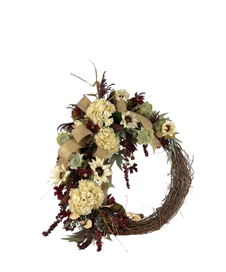 White Hydrangea Wreath