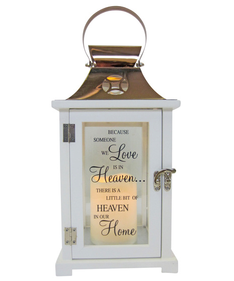 This pretty lantern makes a lovely keepsake to honor the passing of a loved one. 