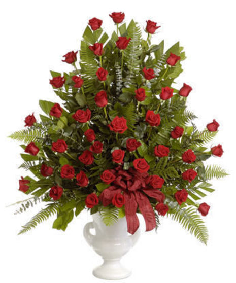 Rose Spray in Urn