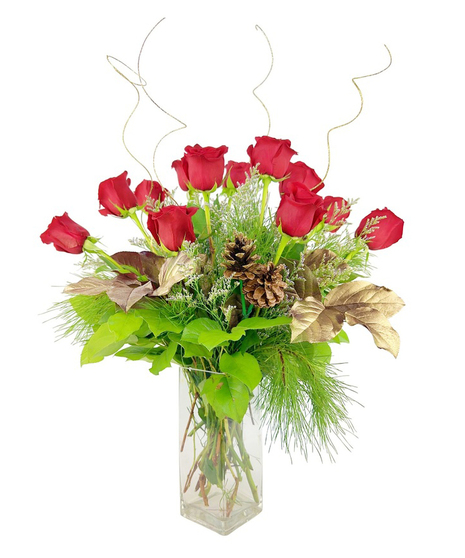 Christmas Dozen Roses